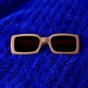 Modern Lavendar Rectangle Sunglasses with Dark Lenses